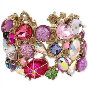 Bejeweled Betsy Johnson cuff bracelet.